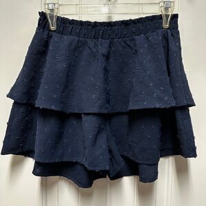 Altar'd State Midnight Navy Blue Layered Skort